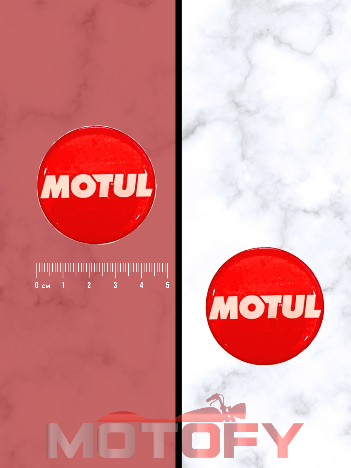 MOTUL Logo Damla Etiket 5x5cm 2'Li KIRMIZI