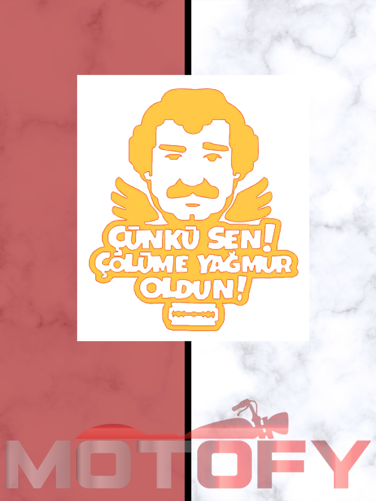 MÜSLÜM BABA STİCKER 10x8.5cm ETİKET - STİCKER