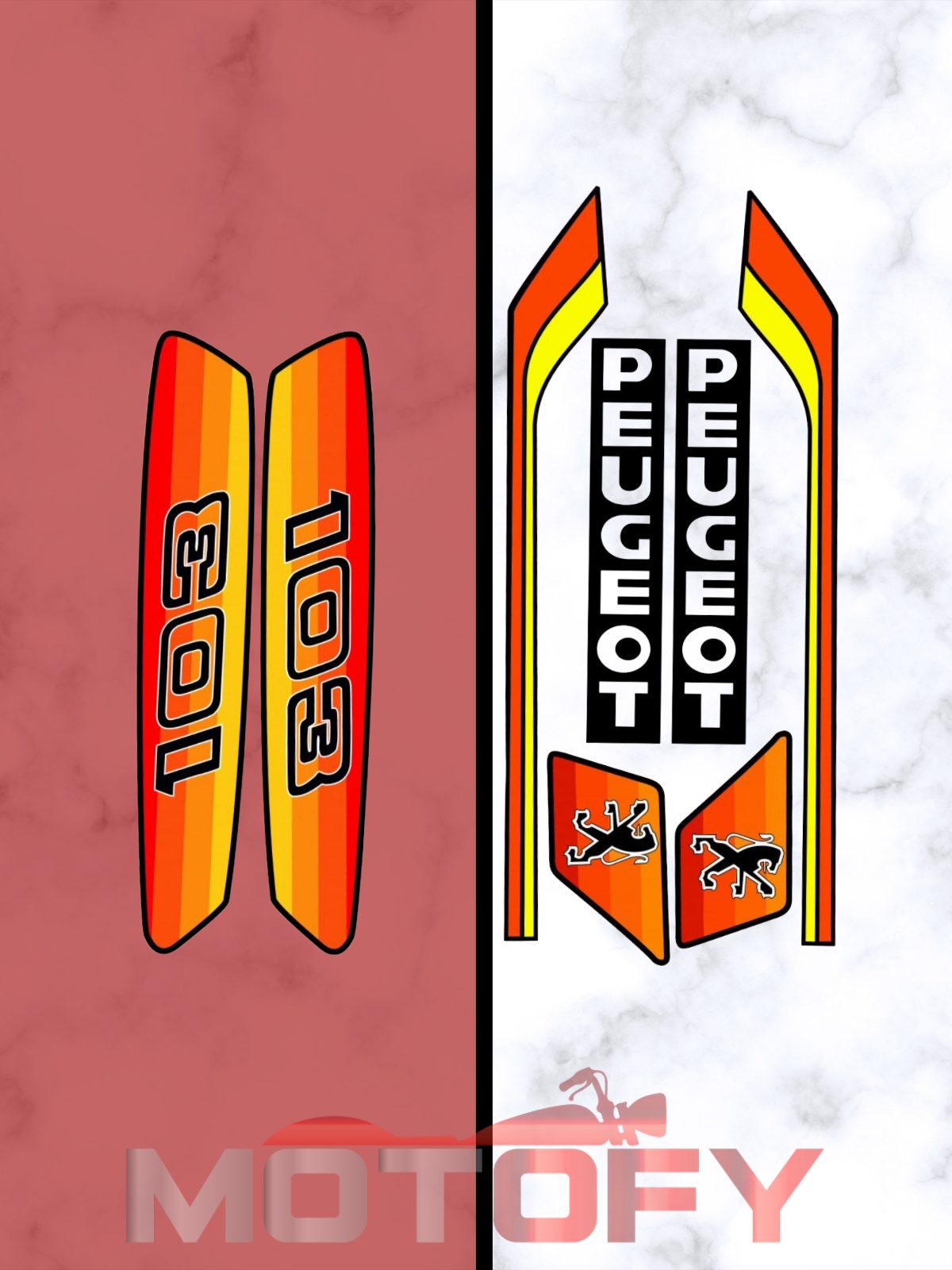 PEJO 103 YAZI SETİ DAR DEPO TURUNCU STİCKER - ETİKET