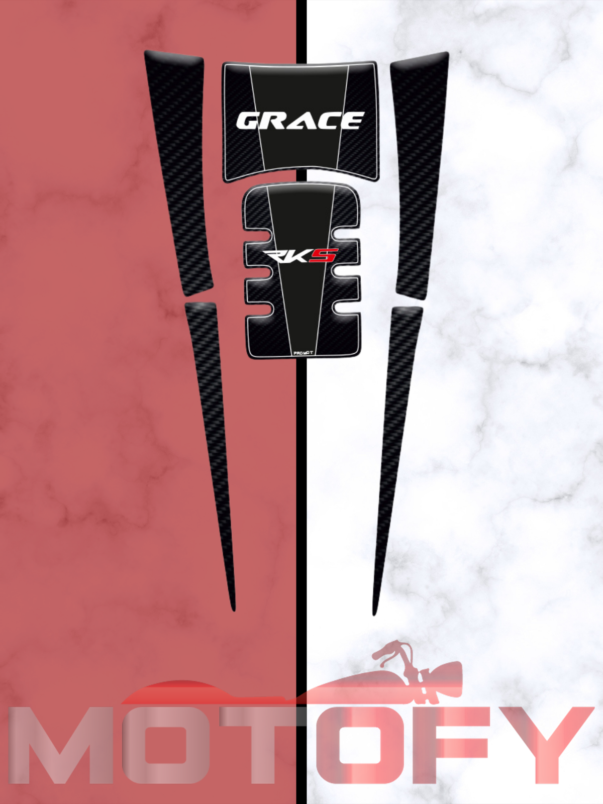 RKS GRACE 202 UYUMLU TANK PAD SET KARBON
