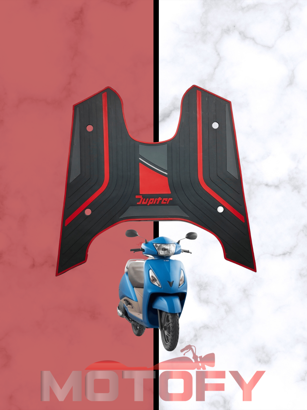 TVS JUPİTER 110 ÖZEL PASPAS KIRMIZI GRİ DETAYLI