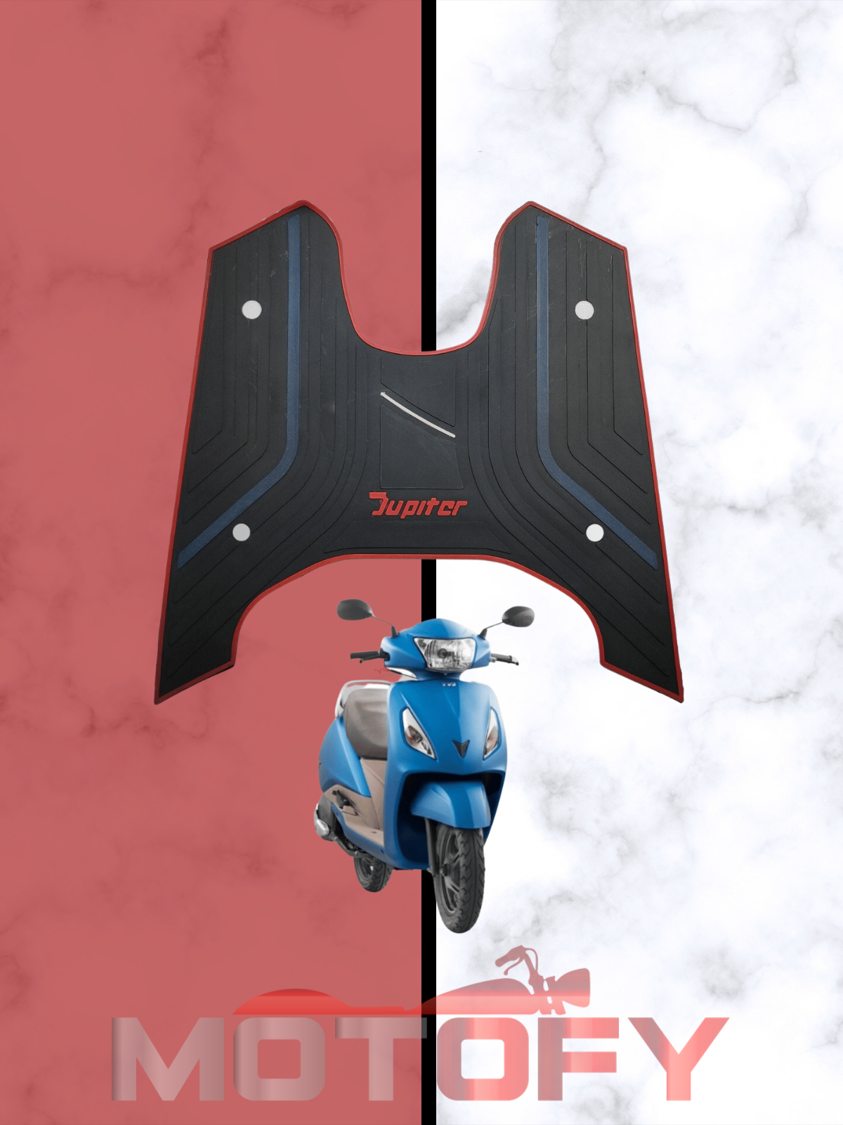 TVS JUPİTER 110 ÖZEL PASPAS MAVİ KIRMIZI DETAYLI