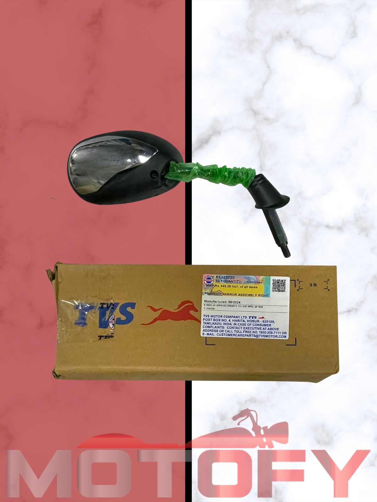 TVS JUPİTER 125 AYNA SAĞ ORİJİNAL - K6223720