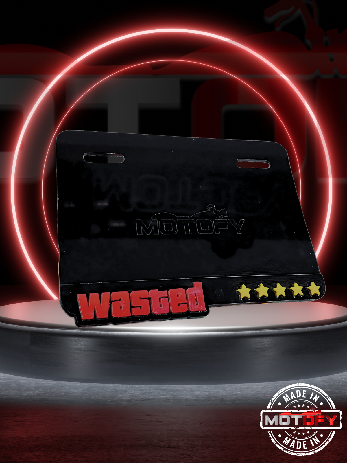 WASTED LOGOLU PREMİUM PLEKSİ PLAKALIK 19X11,5 CM