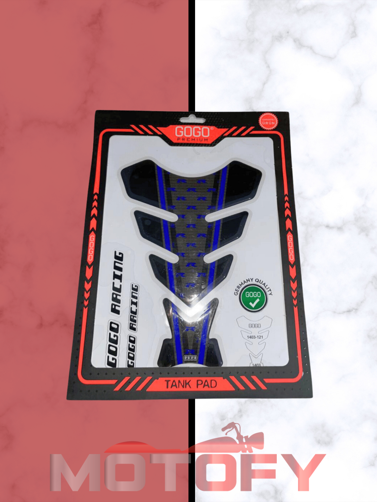 YAMAHA R TANK PAD 3D MAVİ SİYAH
