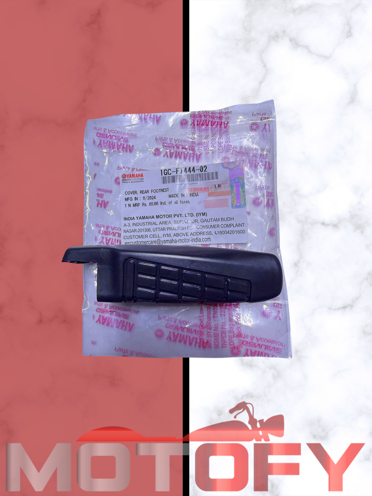 YAMAHA RayZR ARKA YOLCU BASAMAK LASTİĞİ SAĞ - 1GC-F7444-02