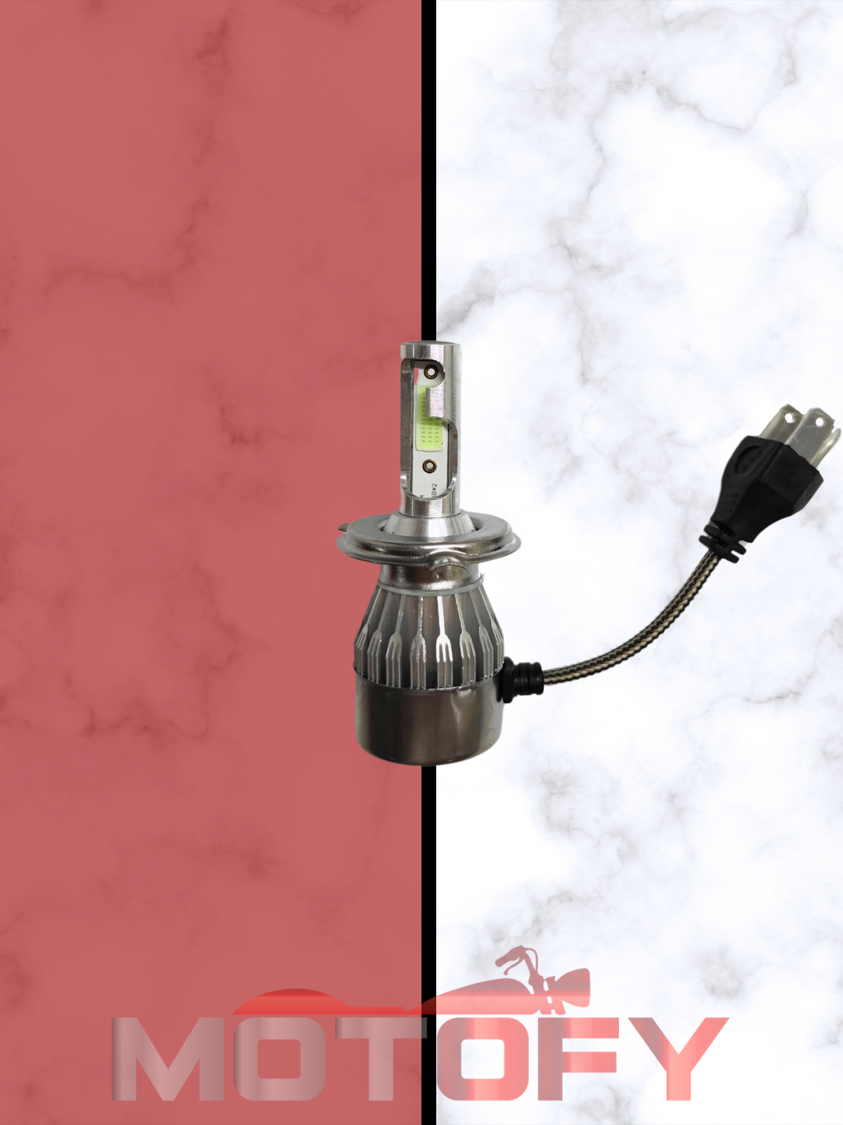 YENİ NESİL BUZ MAVİ H4 LED ULTRA PARLAK MOTOSİKLET UZUN KISA ÇİFT DEVRE AMPÜL (1 ADET) 