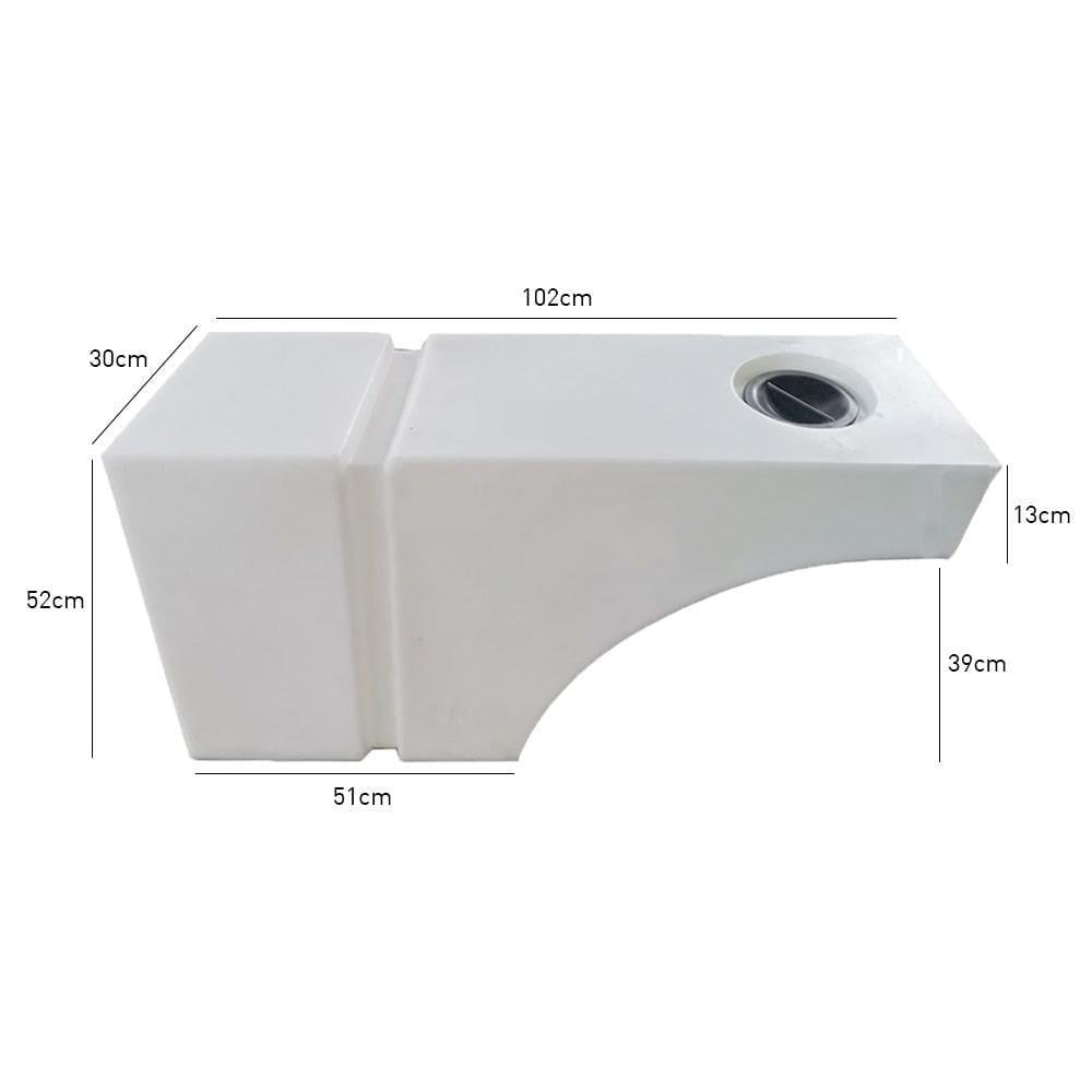 Karavan Su Deposu 100 Litre 102x30x52cm Teker Üstü Uyumlu