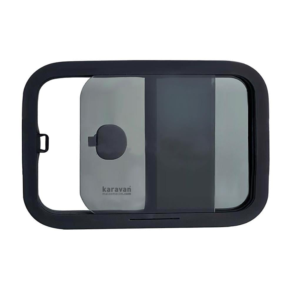 Sürgülü Karavan Camı 50x30cm Oval Köşe Yerli