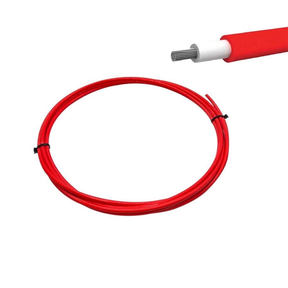 Solar Kablo 6mm Güneş Paneli Kablosu - Kırmızı