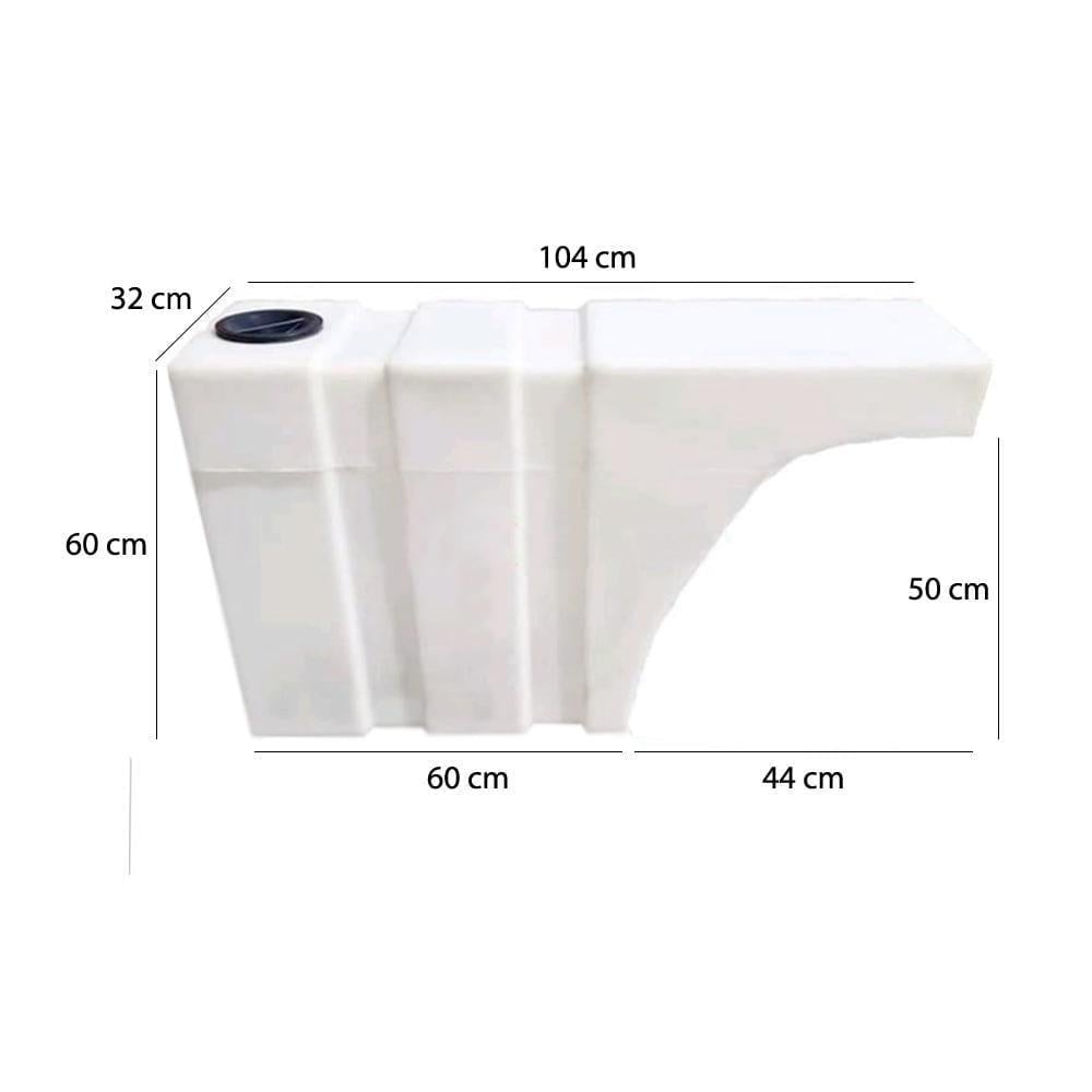 Karavan Su Deposu 150 Litre 104x32x60cm Teker Üstü Uyumlu