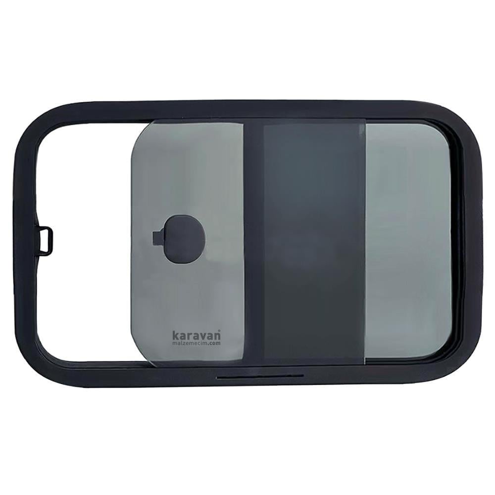 Sürgülü Karavan Camı 70x40cm Oval Köşe Yerli