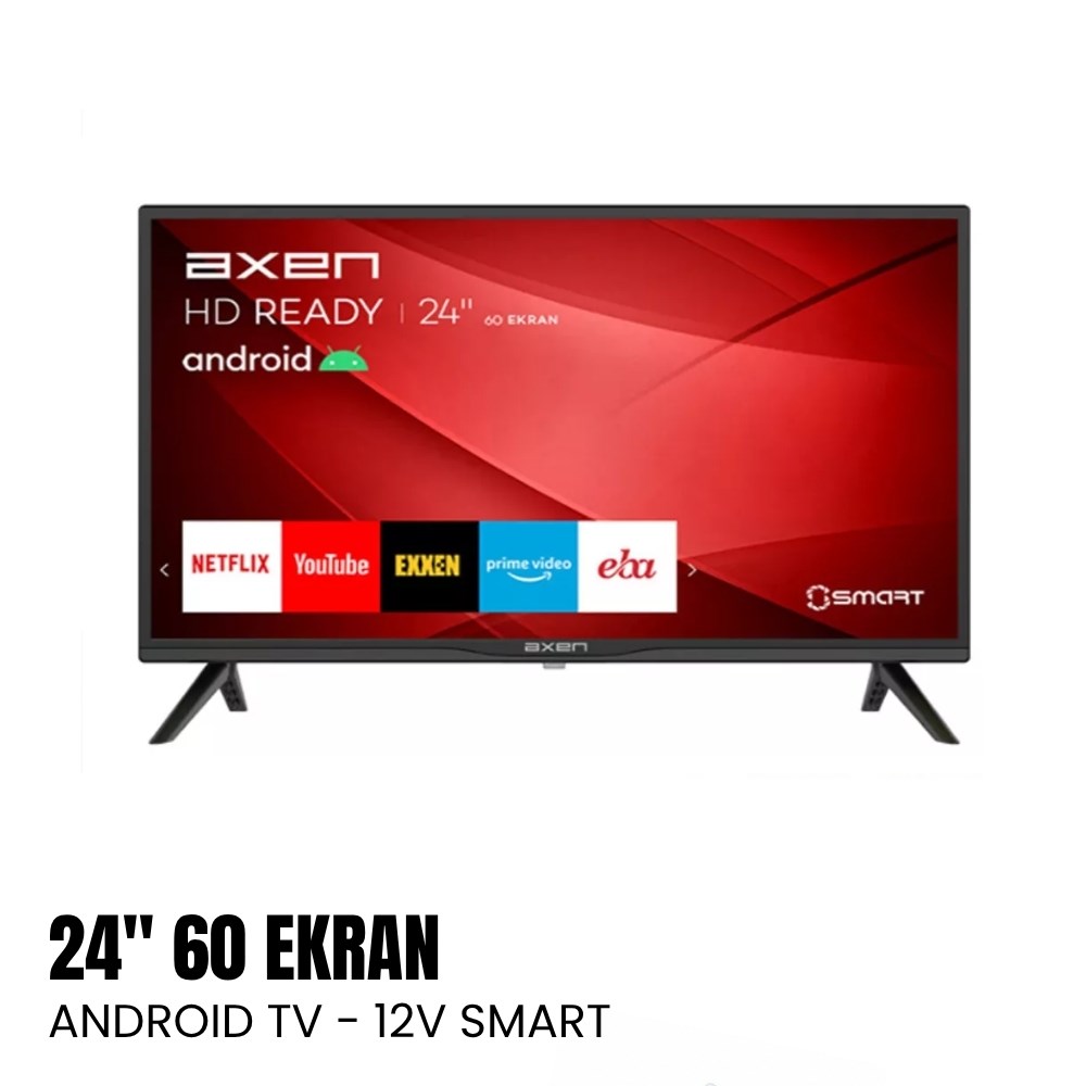 Axen Smart TV Android Uydu Alıcılı Karavan & Tekne Televizyon 24'' - 12v - Karavan Malzemeleri, Karavan EkipmanlarıTelevizyonlar & MonitörlerAxenAxen Smart TV Android Uydu Alıcılı Karavan & Tekne Televizyon 24'' - 12v