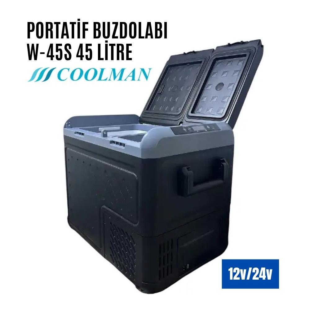 Coolman W-45S Çift Kapaklı Araç İçi Portatif Buzdolabı 45 Litre 12v-24v - Karavan Malzemeleri, Karavan EkipmanlarıBuzdolaplarıCoolmanCoolman W-45S Çift Kapaklı Araç İçi Portatif Buzdolabı 45 Litre 12v-24v