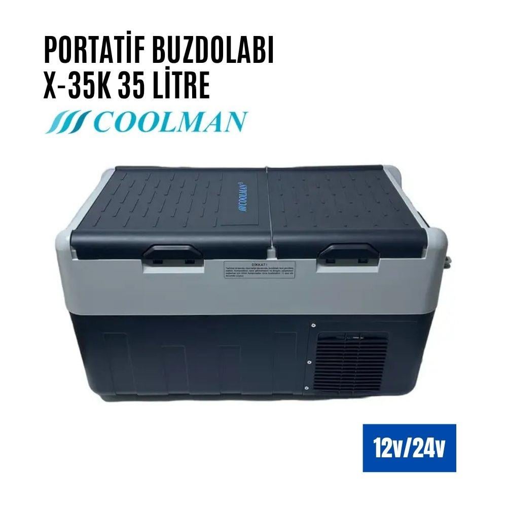 Coolman X-35K Çift Kapaklı Araç İçi Portatif Buzdolabı 35 Litre 12v-24v - Karavan Malzemeleri, Karavan EkipmanlarıBuzdolaplarıCoolmanCoolman X-35K Çift Kapaklı Araç İçi Portatif Buzdolabı 35 Litre 12v-24v