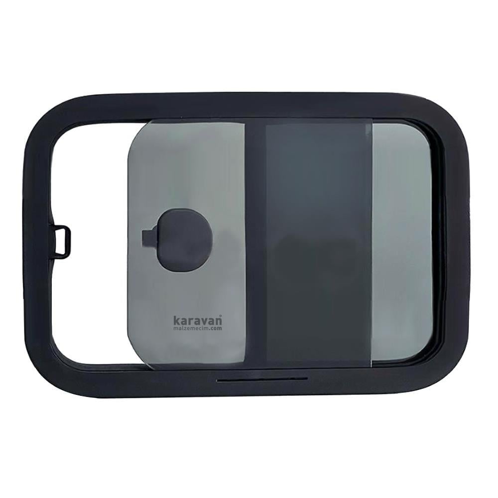 Sürgülü Karavan Camı 60x40cm Oval Köşe Yerli