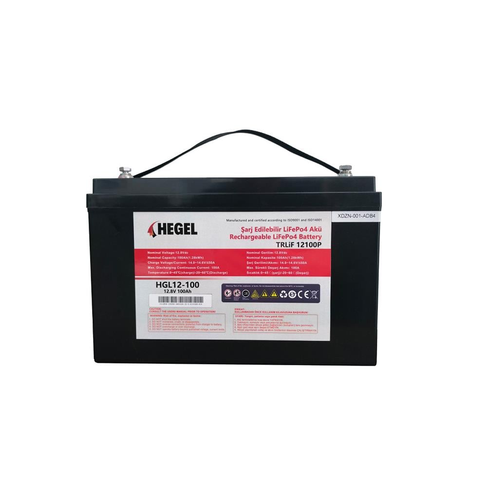 Hegel Lityum Akü 100Ah LifePO4 12.8v 1280Wh - Karavan Malzemeleri, Karavan EkipmanlarıLityum AkülerHegelHegel Lityum Akü 100Ah LifePO4 12.8v 1280Wh