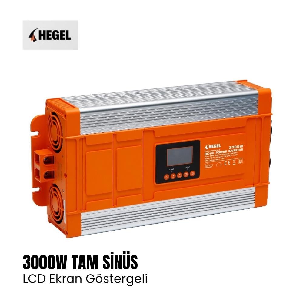 Hegel Tam Sinüs Inverter 3000w LCD Göstergeli - 12v - Karavan Malzemeleri, Karavan EkipmanlarıTam Sinüs InverterlerHegelHegel Tam Sinüs Inverter 3000w LCD Göstergeli - 12v
