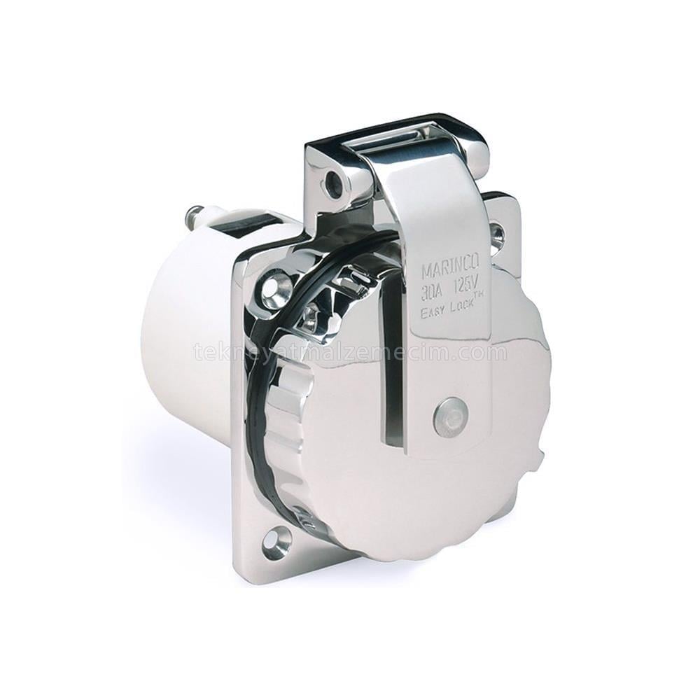 Marinco Marin Krom Priz - 32Ah - Tekne Yat Aksesuarları, Tekne Yat MalzemeleriSahil Besleme EkipmanlarıMarincoMarinco Marin Krom Priz - 32Ah