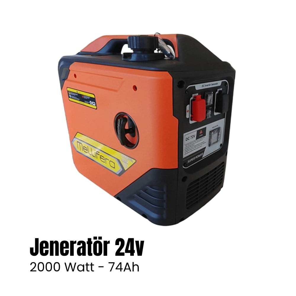 Mellifera DC 24v Jeneratör Ultra Sessiz Benzinli İpli Kumandalı - 2000W 74Ah - Karavan Malzemeleri, Karavan EkipmanlarıTaşınabilir Güç İstasyonlarıMelliferaMellifera DC 24v Jeneratör Ultra Sessiz Benzinli İpli Kumandalı - 2000W 74Ah