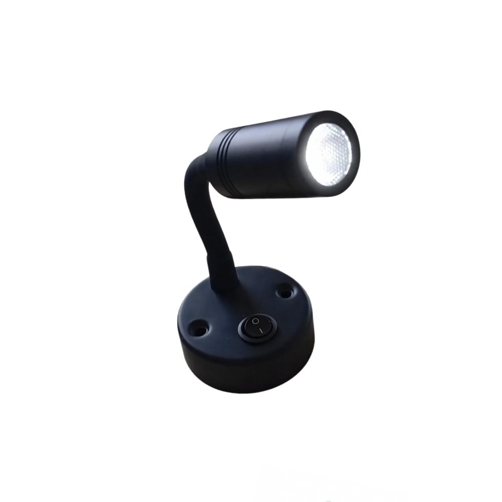 Mellifera Led Okuma Lambası Döner Başlıklı Kısa Dokunmatik Dimmerli 2w 12v/24v - Siyah - Karavan Malzemeleri, Karavan Ekipmanlarıİç AydınlatmaMelliferaMellifera Led Okuma Lambası Döner Başlıklı Kısa Dokunmatik Dimmerli 2w 12v/24v - Siyah
