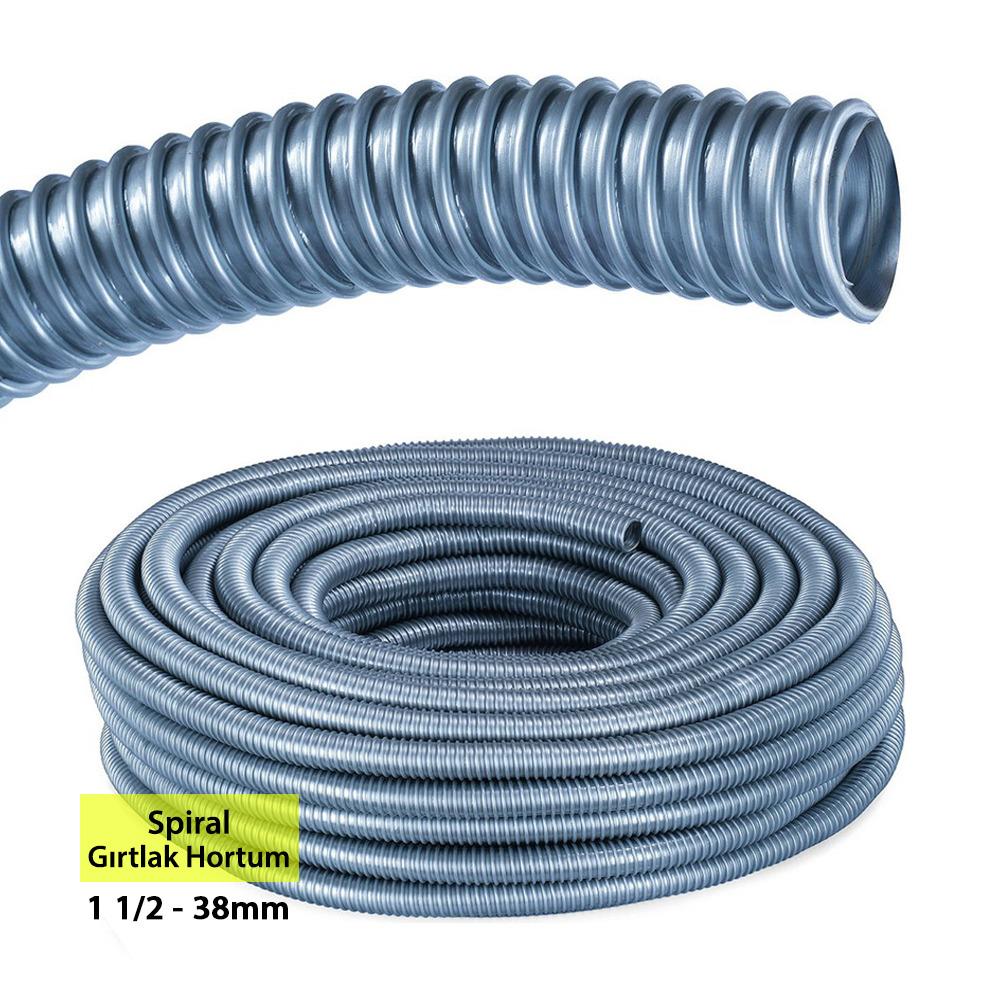 SHUIVAN Esnek Spiral Gırtlak Hortum Gri - 38mm, Karavan EkipmanlarıSu Hortumu & BağlantılarıSHUIVANSHUIVAN Esnek Spiral Gırtlak Hortum Gri - 38mm