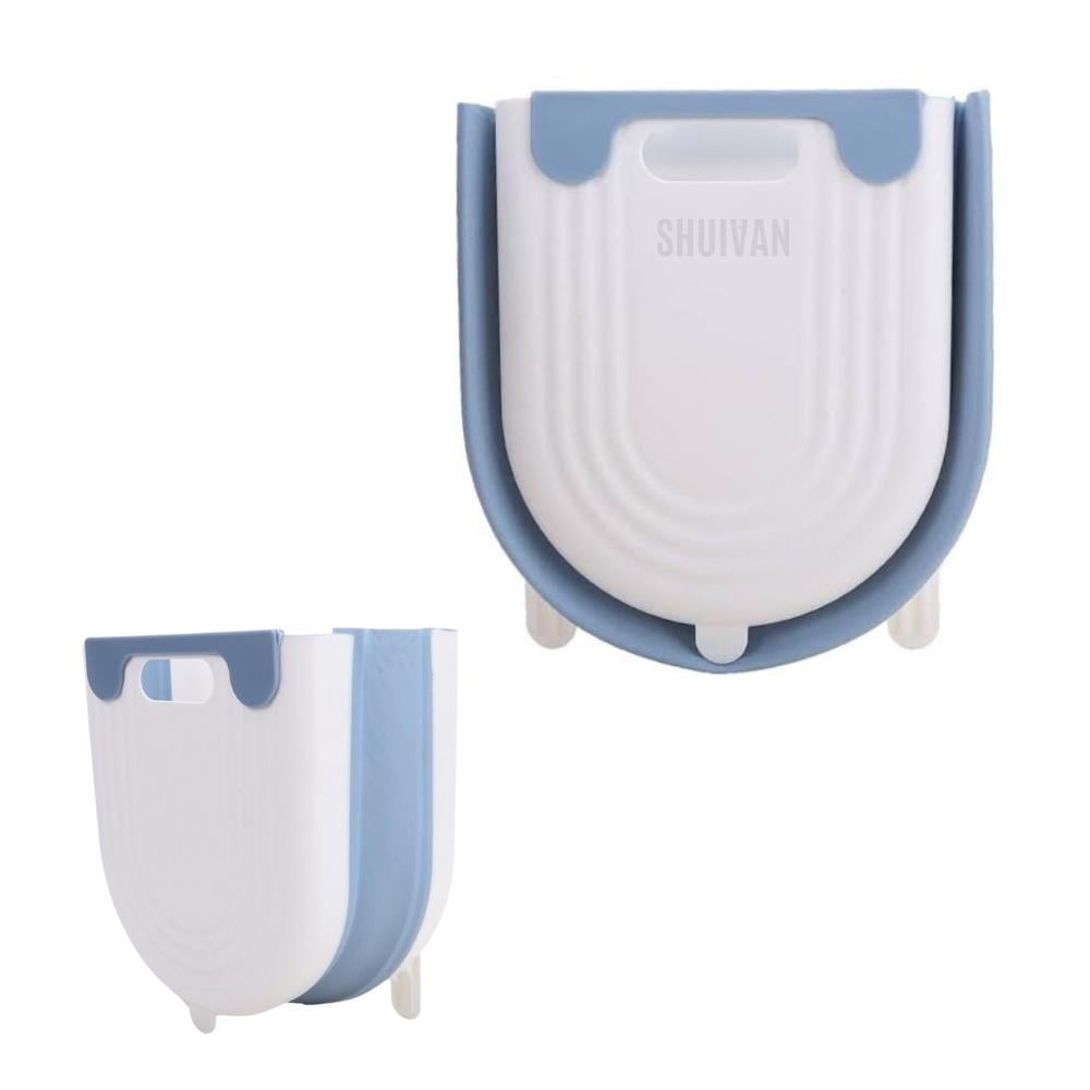 SHUIVAN Karavan Çöp Kovası 9 Litre Katlanır Tezgahaltı Tip - Beyaz Mavi - Karavan Malzemeleri, Karavan EkipmanlarıEşya DüzenleyicilerSHUIVANSHUIVAN Karavan Çöp Kovası 9 Litre Katlanır Tezgahaltı Tip - Beyaz Mavi