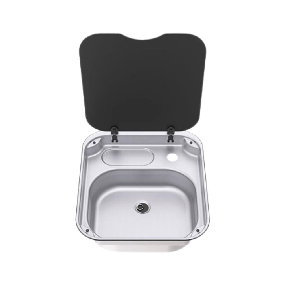 Thetford Cam Kapaklı Evye 44x40cm - Dikdörtgen - Karavan Malzemeleri, Karavan EkipmanlarıLavabolar & EvyelerThetfordThetford Cam Kapaklı Evye 44x40cm - Dikdörtgen