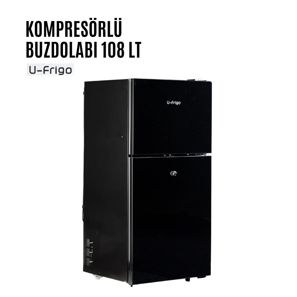 U-Frigo Kompresörlü Karavan Buzdolabı 68 Litre 12v/24v - Karavan Malzemeleri, Karavan EkipmanlarıBuzdolaplarıU-FrigoU-Frigo Karavan/Tekne Buzdolabı 108 Litre 12v/24v - Tamperli Cam Kapak - Siyah