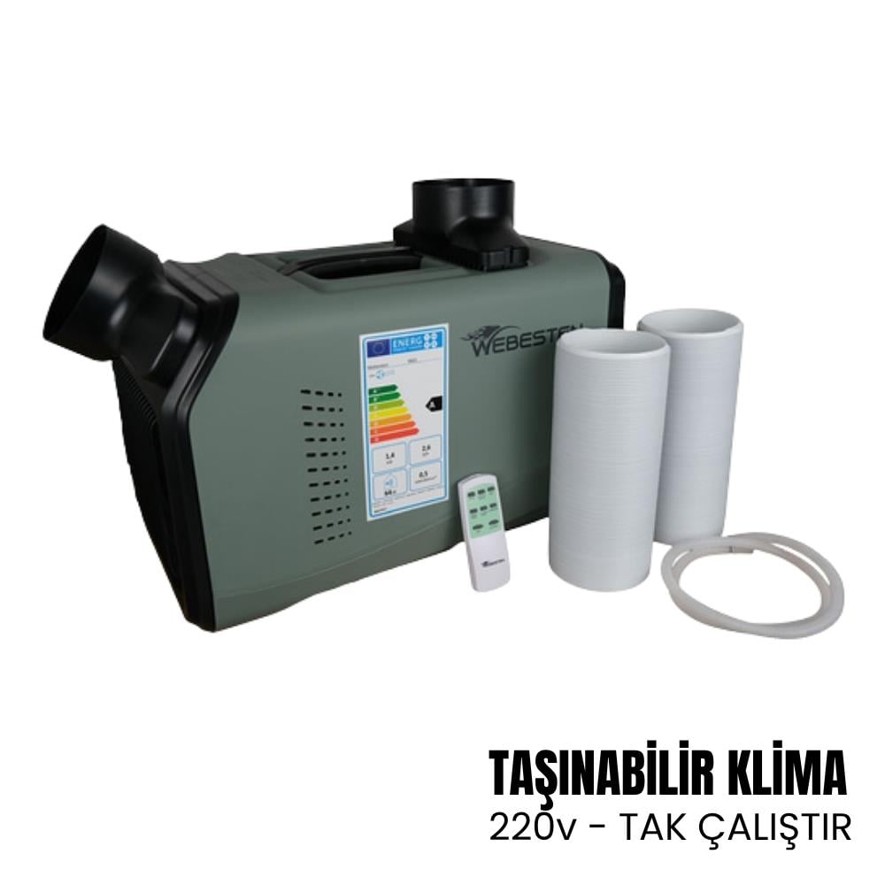 Webesten Karavan Tekne Kamp Portatif Klima 220v - 1500w - Karavan Malzemeleri, Karavan EkipmanlarıTavan KlimalarıWebestenWebesten Karavan Tekne Kamp Portatif Klima 220v - 1500w