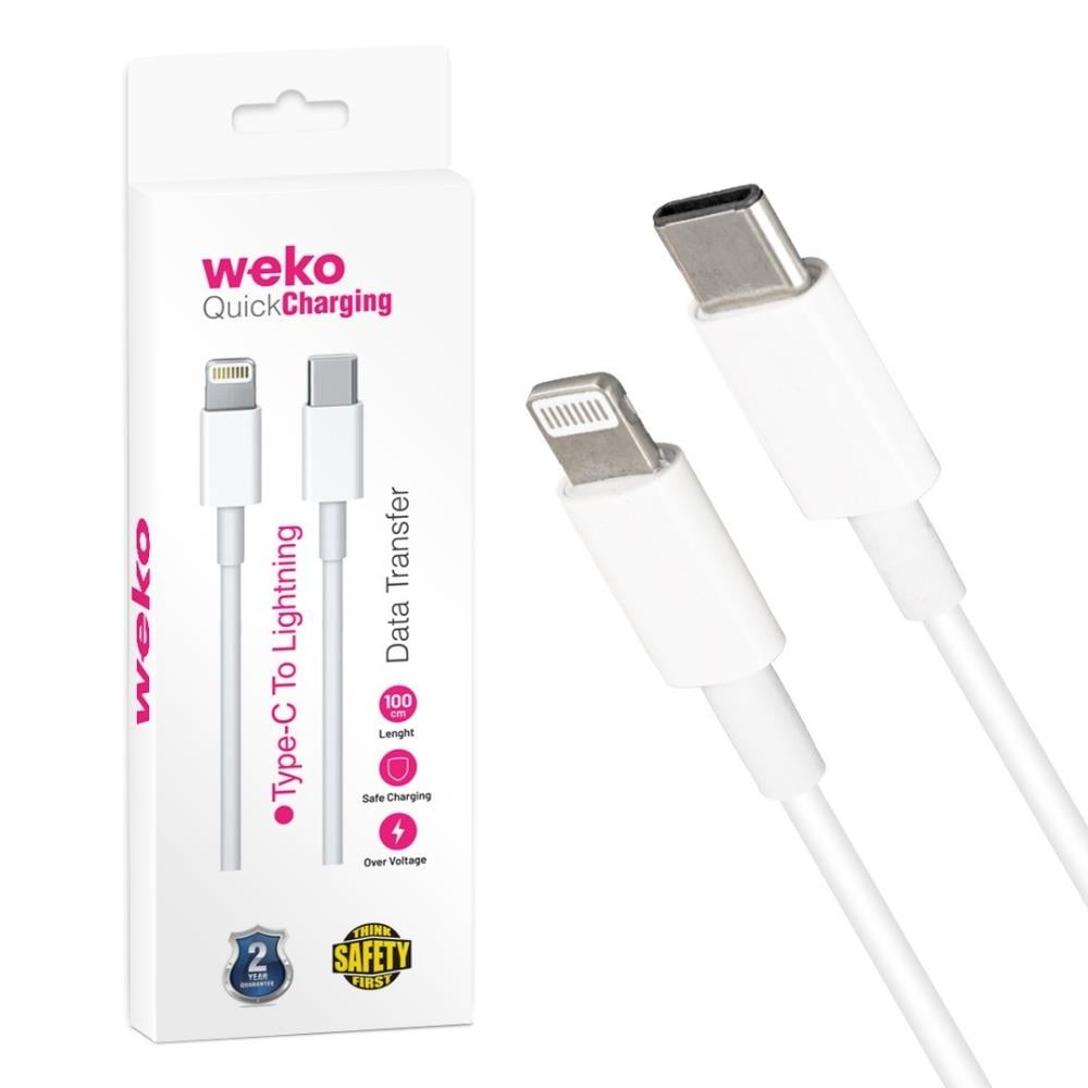 WEKO Type-C to Lightning PD iPhone Hızlı Şarj Kablosu - 1 Metre - Karavan Malzemeleri, Karavan EkipmanlarıUSB Şarj KablolarıWEKOWEKO Type-C to Lightning PD iPhone Hızlı Şarj Kablosu - 1 Metre