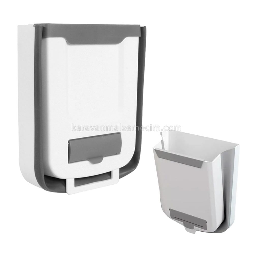 WSC Karavan Çöp Kovası 7 Litre Katlanır Tezgahaltı Tip - Beyaz