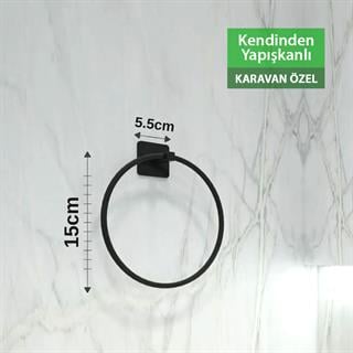 SHUIVAN Karavan Havluluk Yapışkanlı Havlu Askısı - Yuvarlak
