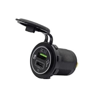 SHUIVAN USB Type C Girişi USB iPhone Kapaklı Şarj Söketi 3.0Ah - Karavan Malzemeleri, Karavan EkipmanlarıAnahtarlar, Prizler & SöketlerSHUIVANSHUIVAN USB Type C Girişi USB iPhone Kapaklı Şarj Söketi 3.0Ah