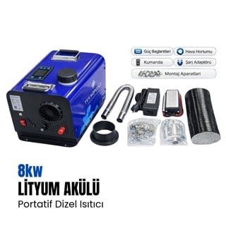 Tecnopoint 8kw Taşınabilir Lityum Akülü Webasto Tipi Dizel Isıtıcı - Karavan Malzemeleri, Karavan EkipmanlarıOrtam IsıtıcılarTecnopointTecnopoint 8kw Taşınabilir Lityum Akülü Webasto Tipi Dizel Isıtıcı
