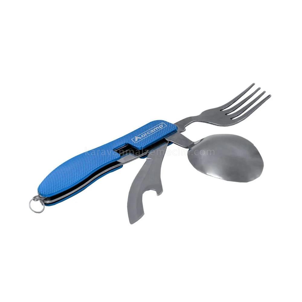 Orcamp Katlanır Çatal Kaşık Bıçak Seti - Mavi