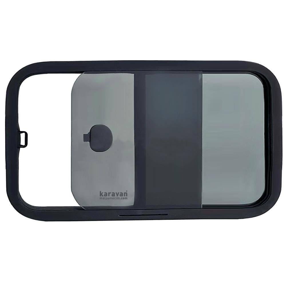 Sürgülü Karavan Camı 100x40cm Oval Köşe Yerli