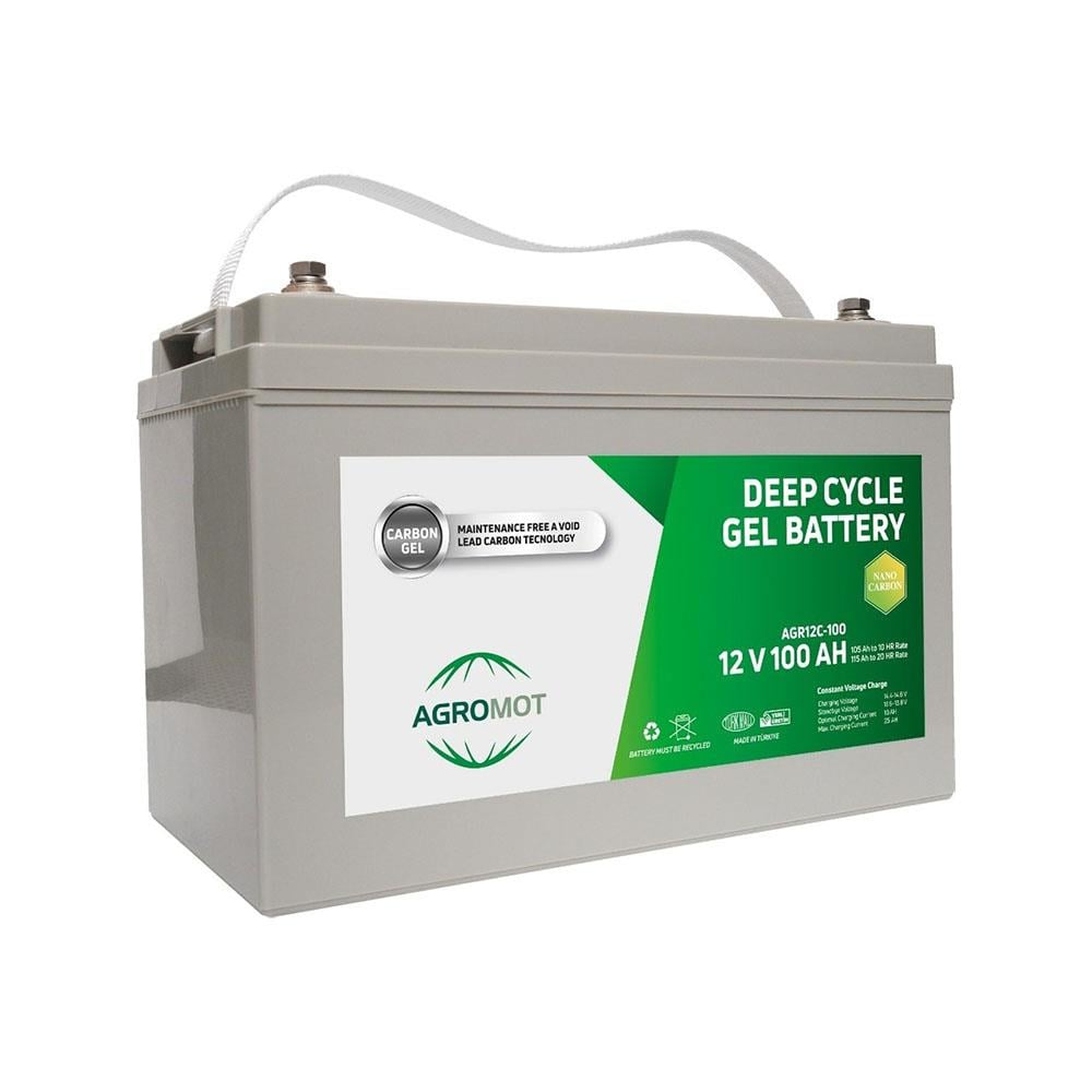 Agromot 100Ah Karbon Jel Akü 12v  - Karavan Malzemeleri, Karavan EkipmanlarıJel AkülerAgromotAgromot 100Ah Karbon Jel Akü 12v 