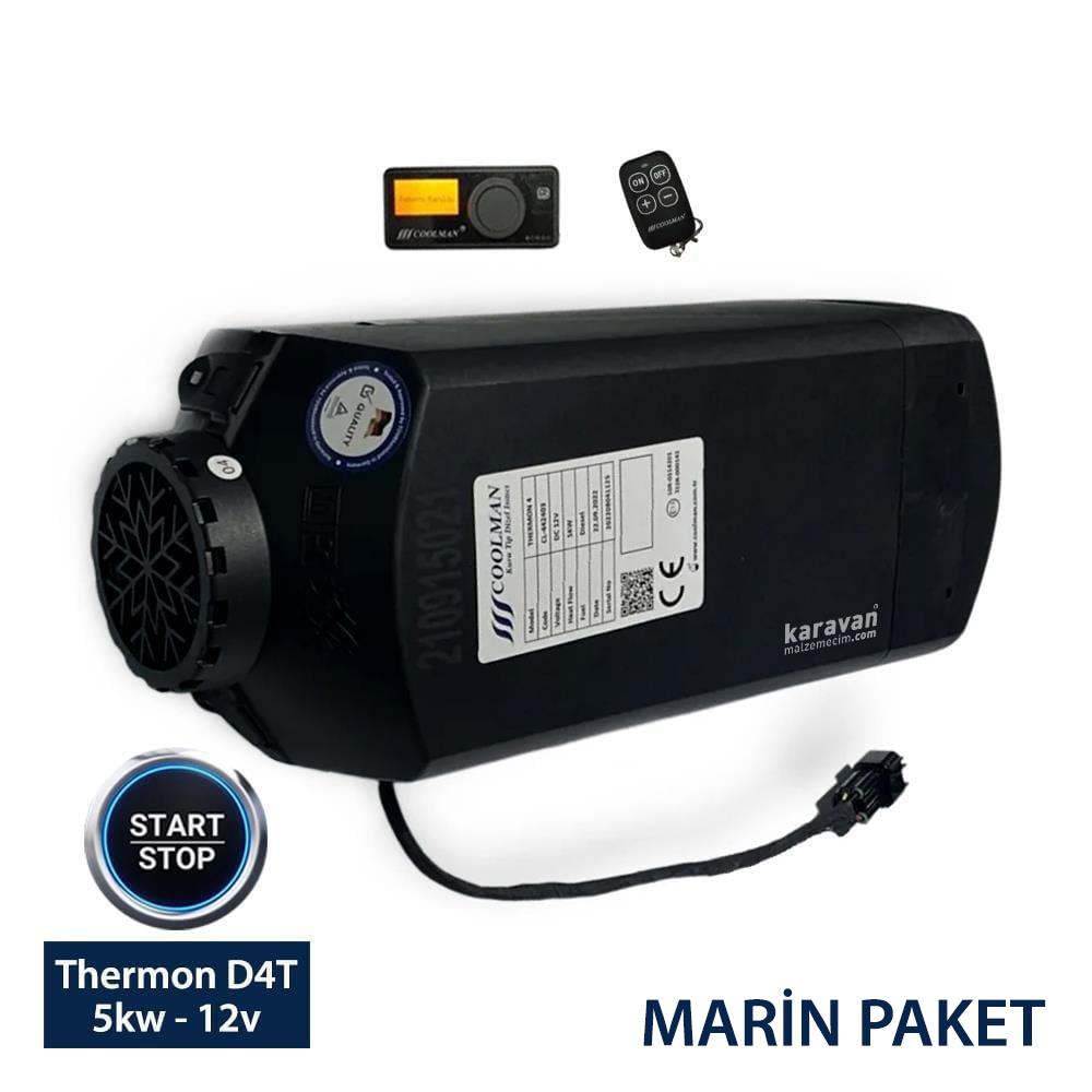 Coolman 5kw Marin Paket Webasto Tipi Dizel Ortam Isıtıcı - 12v  - Karavan Malzemeleri, Karavan EkipmanlarıOrtam IsıtıcılarCoolmanCoolman Thermon D4T 5kw MARİN Paket Webasto Tipi Dizel Ortam Isıtıcı - 12v 