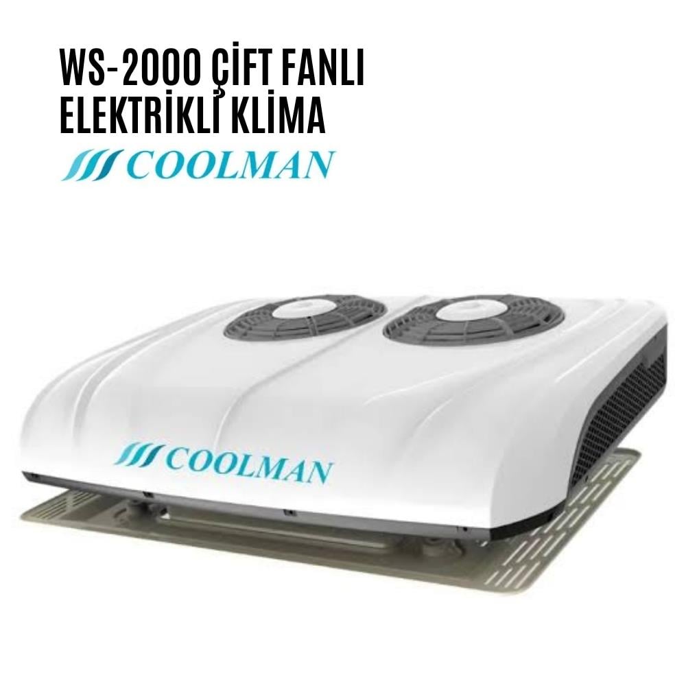 Coolman WS-2000 Karavan Elektrikli Tavan Kliması Çift Fanlı - 12v - Karavan Malzemeleri, Karavan EkipmanlarıTavan KlimalarıCoolmanCoolman WS-2000 Karavan Elektrikli Tavan Kliması Çift Fanlı - 12v