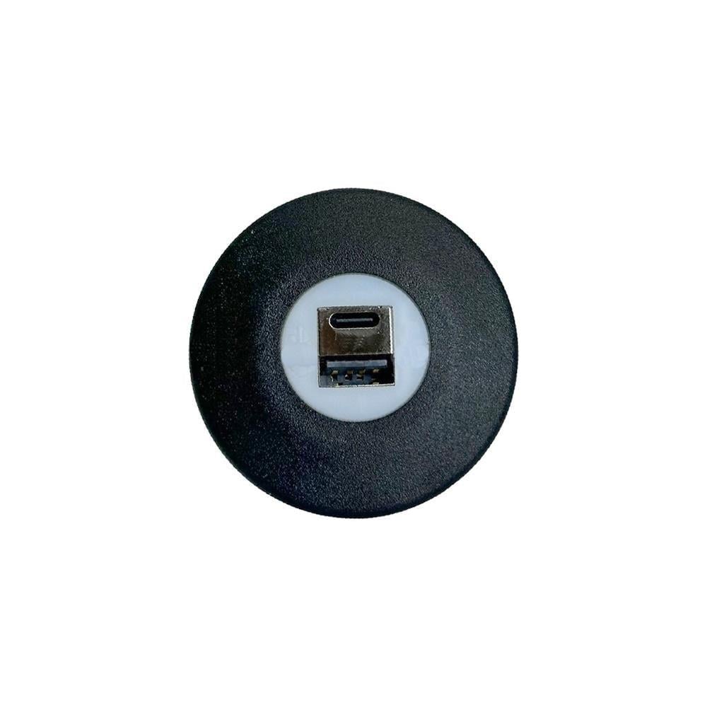 USB Type C Girişi İkili iPhone Şarj Cihazı 2.4Ah Siyah Kasa - Led Işık