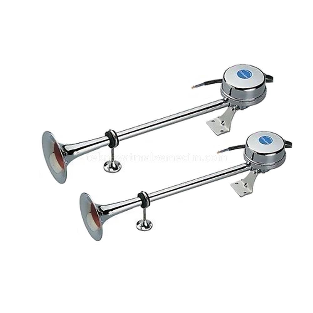 Easterner Krom Korna Çiftli Borulu - 24v - 45cm - Tekne Yat Aksesuarları, Tekne Yat MalzemeleriKornaEasternerEasterner Krom Korna Çiftli Borulu - 24v - 45cm