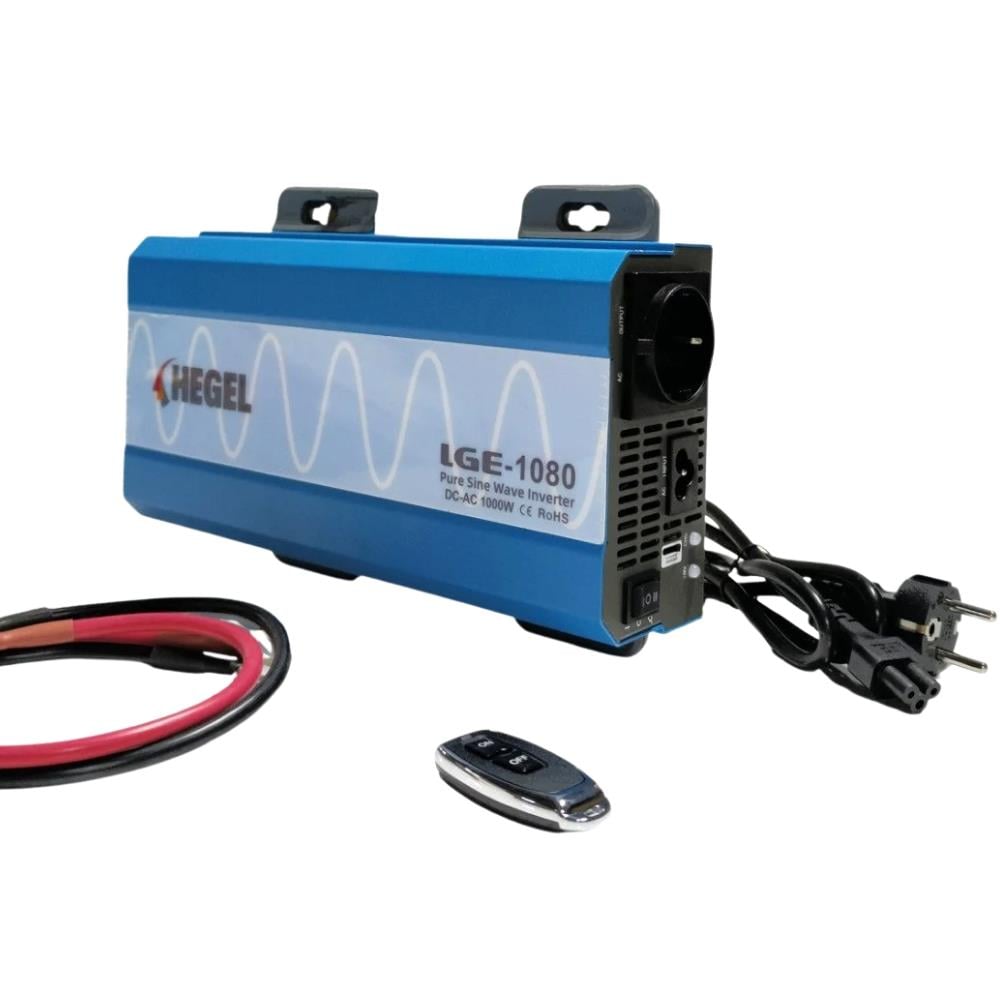 Hegel LGE-1080-UPS Akü Şarjlı UPS Tam Sinüs Inverter 1000w 12v (Kumandalı) - 15Ah - Karavan Malzemeleri, Karavan EkipmanlarıTam Sinüs InverterlerHegelHegel LGE-1080-UPS Akü Şarjlı Tam Sinüs Inverter 1000w 12v - 15Ah (Kumandalı)