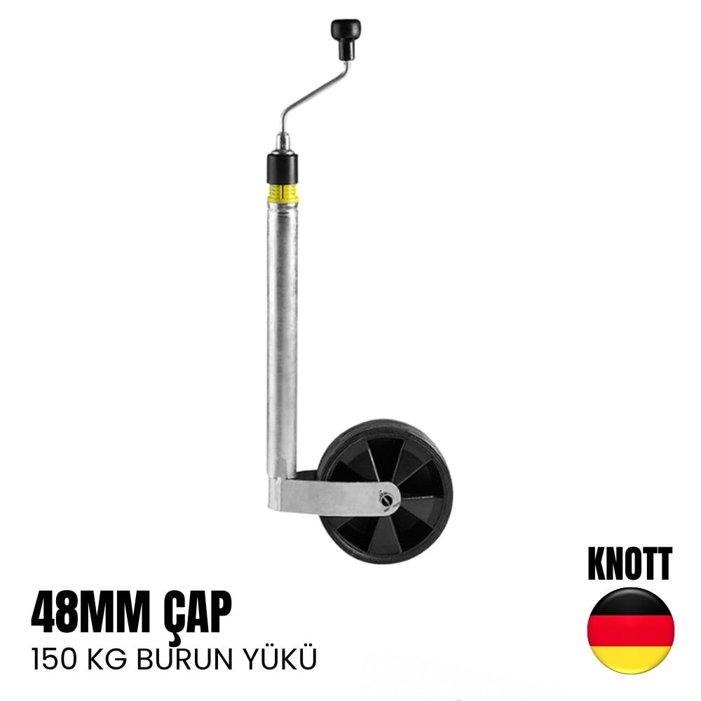 Knott Destek Tekeri Pilot Teker 150 Kg 48mm - Kilo Ölçerli - Karavan Malzemeleri, Karavan EkipmanlarıDestek TekerleriKnottKnott Destek Tekeri Pilot Teker 150 Kg 48mm - Kilo Ölçerli