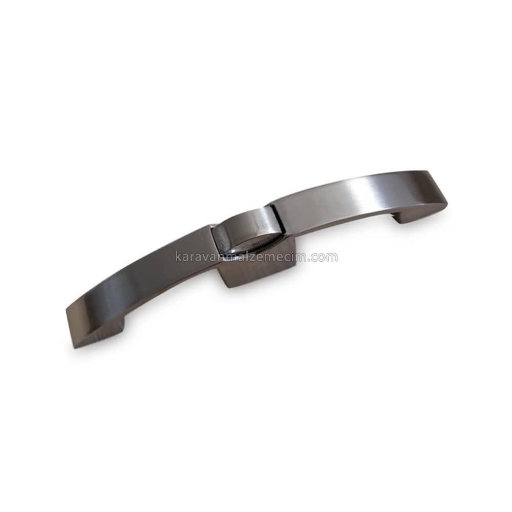 Kulplu Oval Basçek Dolap Kilidi 16cm - Parlak Krom