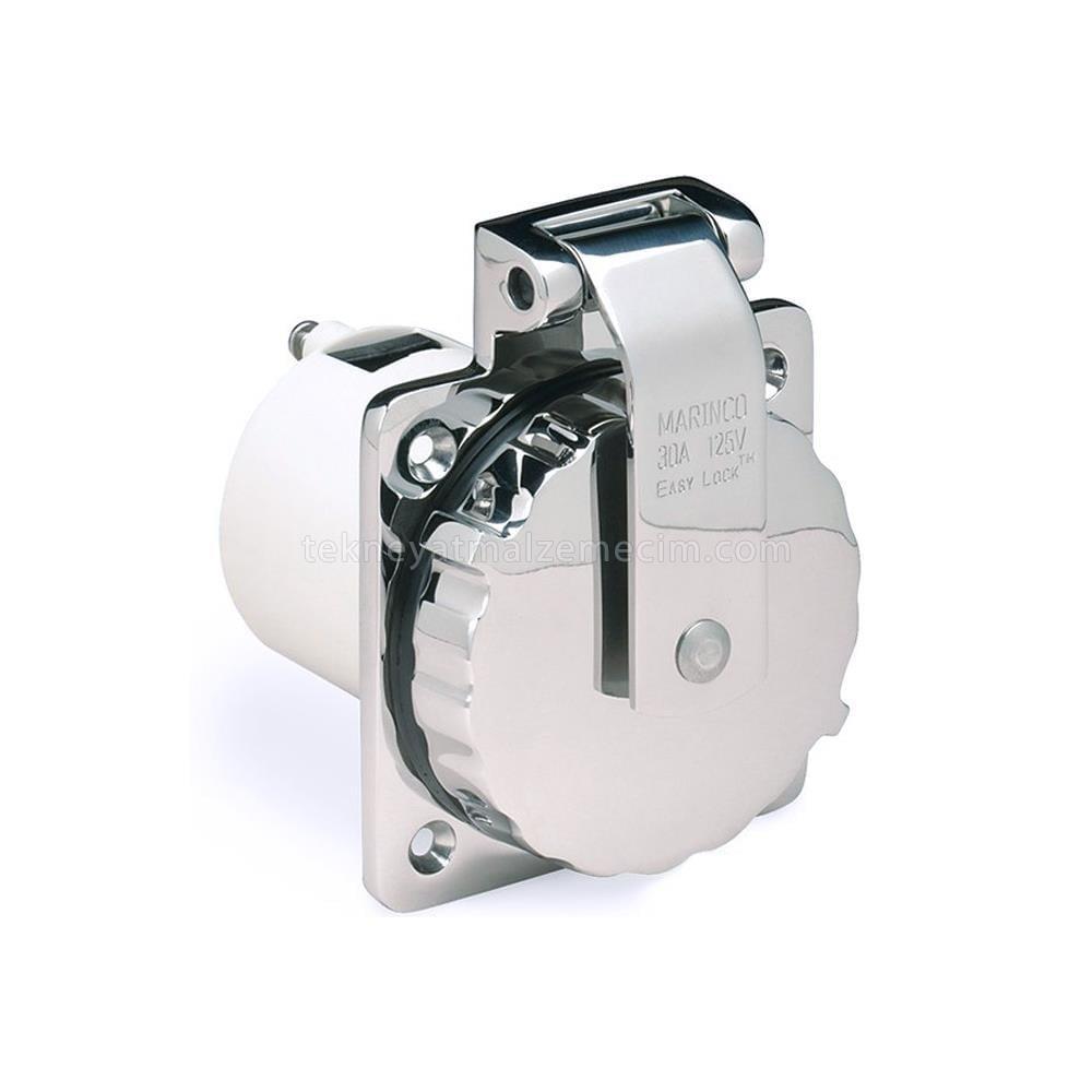 Marinco Marin Krom Priz - 32Ah - Tekne Yat Aksesuarları, Tekne Yat MalzemeleriSahil Besleme EkipmanlarıMarincoMarinco Marin Krom Priz - 32Ah