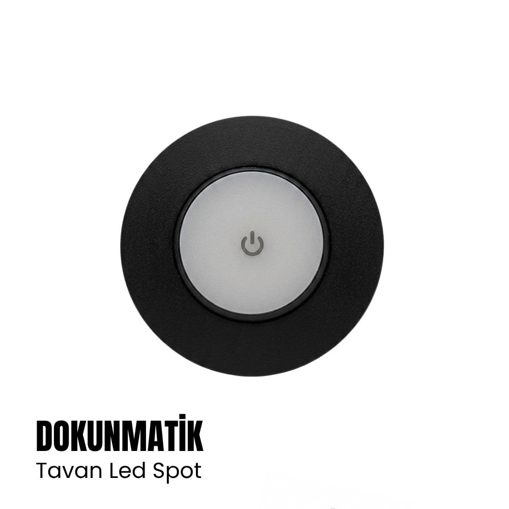 Mellifera Dokunmatik Led Tavan Lambası 2w Alüminyum 10v-30v - Siyah - Karavan Malzemeleri, Karavan Ekipmanlarıİç AydınlatmaMelliferaMellifera Dokunmatik Led Tavan Lambası 2w Alüminyum 10v-30v - Siyah