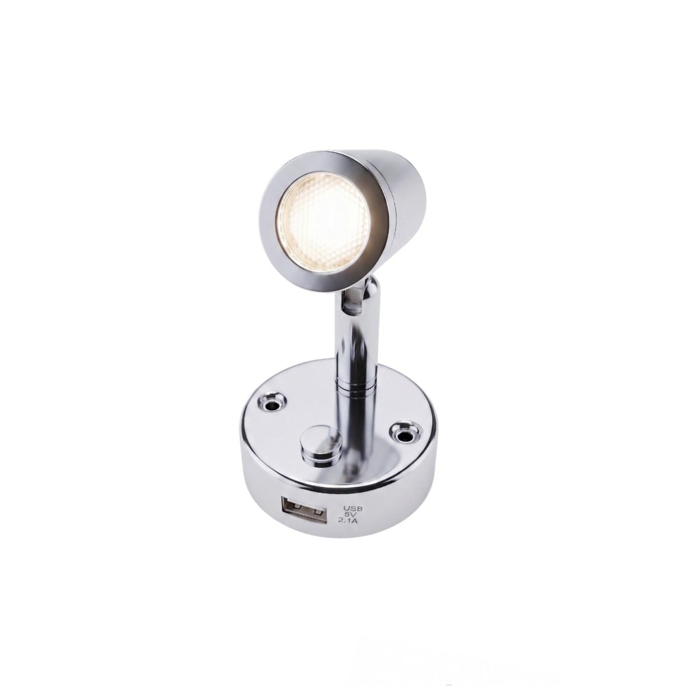 Mellifera Led Okuma Lambası Döner Başlıklı Dokunmatik Dimmerli 2w 12v/24v - Nikel - Karavan Malzemeleri, Karavan Ekipmanlarıİç AydınlatmaMelliferaMellifera Led Okuma Lambası Döner Başlıklı Dokunmatik Dimmerli 2w 12v/24v - Nikel
