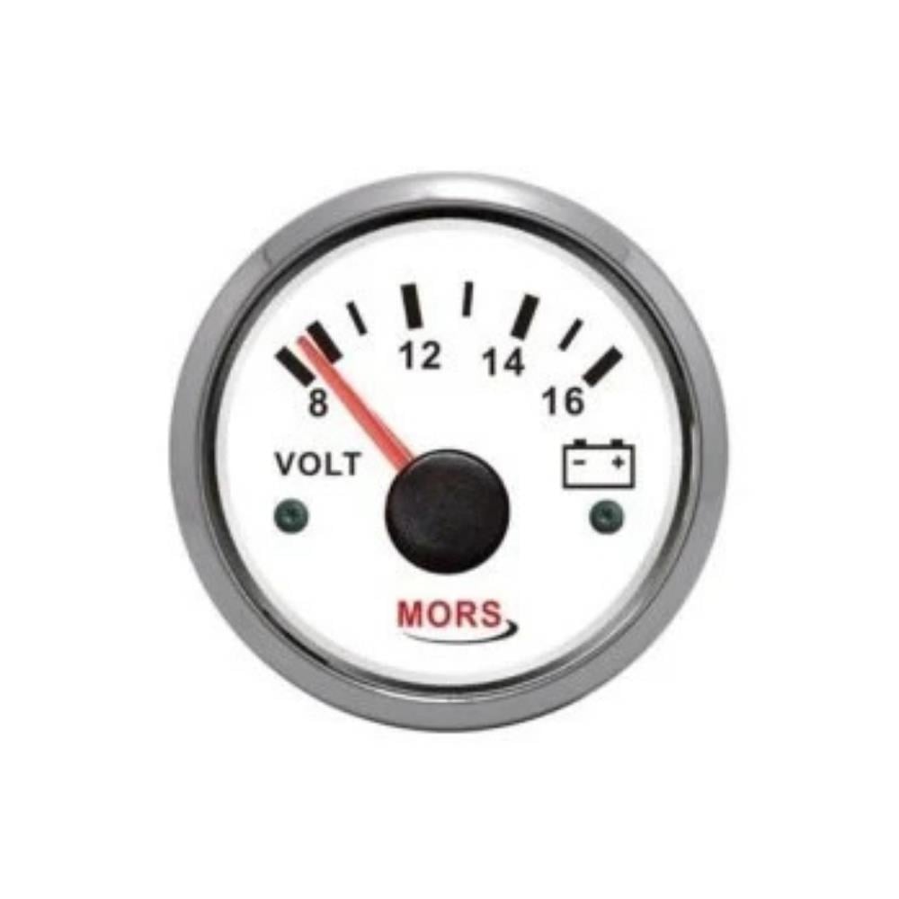 MORS Voltmetre Akü Voltaj Göstergesi 12v - Beyaz - Karavan Malzemeleri, Karavan EkipmanlarıAnahtarlar, Prizler & SöketlerMORSMORS Voltmetre Akü Voltaj Göstergesi 12v - Beyaz