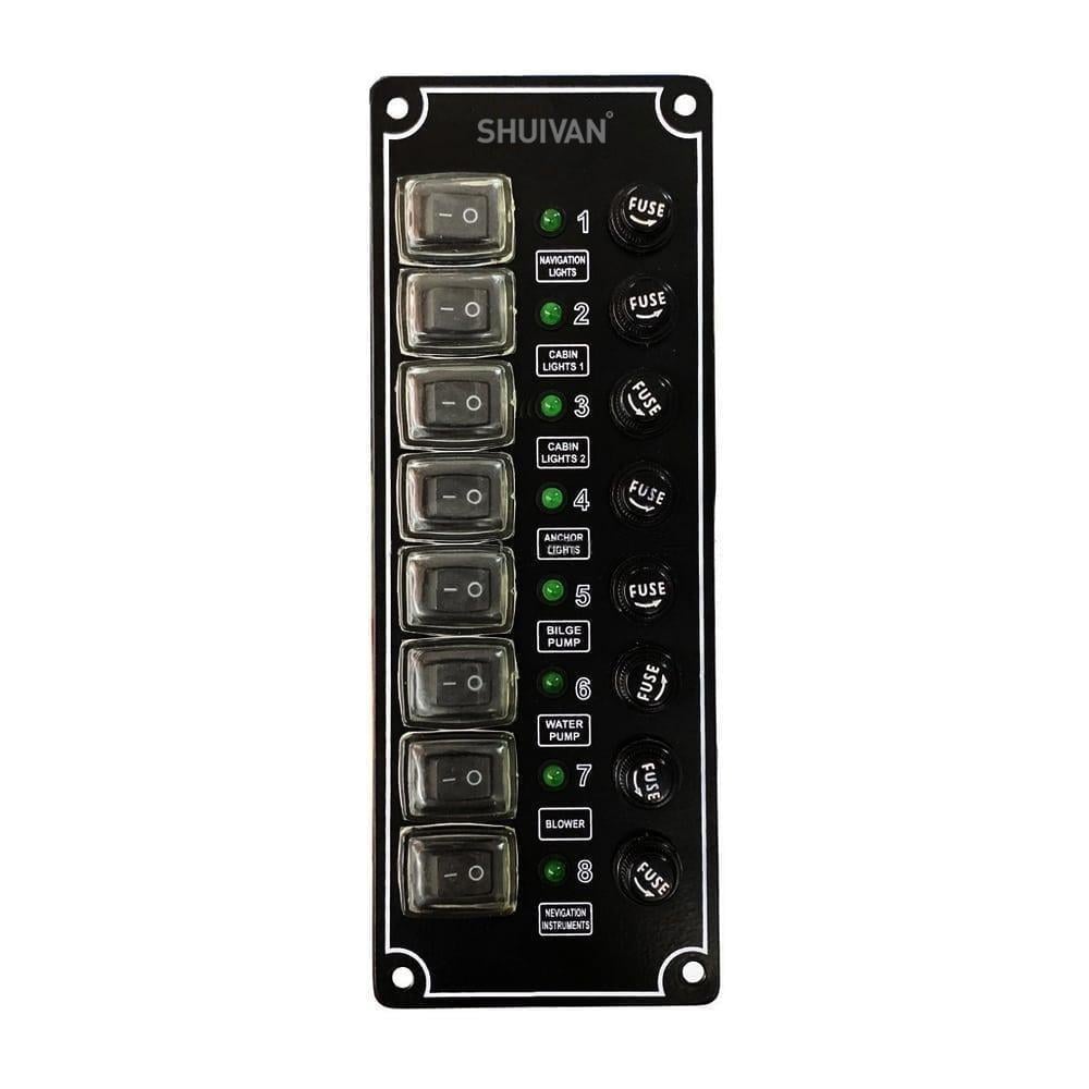 Remkay 8'li Switch Panel İzoleli Sigorta Paneli - Karavan Malzemeleri, Karavan EkipmanlarıSwitch PanellerRemkayRemkay 8'li Switch Panel İzoleli Sigorta Paneli